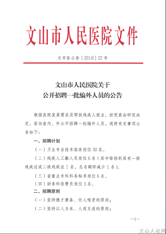 文山醫(yī)院最新招聘信息，誠(chéng)邀英才，共建健康未來！